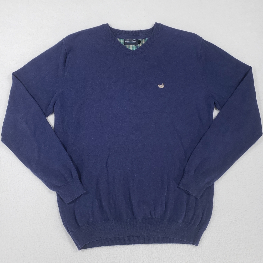 Southern marsh v-neck pull over sweater mens size small
